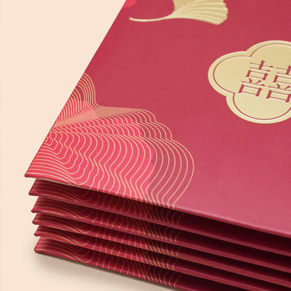 Chinese Red Envelopes - Gingko Double Happiness