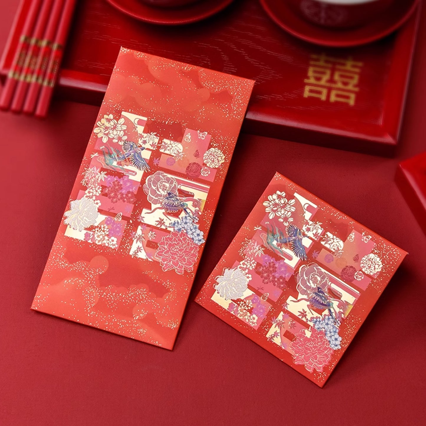 Chinese Wedding Double Happiness Red Envelope