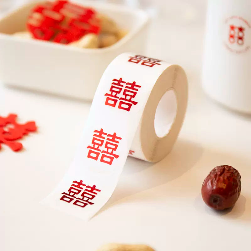 chinese wedding double happiness stickers