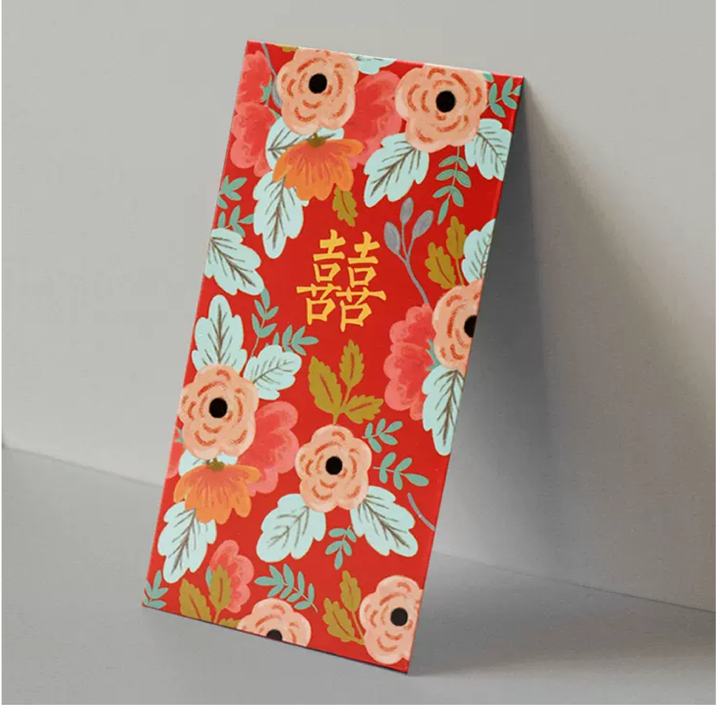 Chinese Red Envelopes - Floral Double Happiness