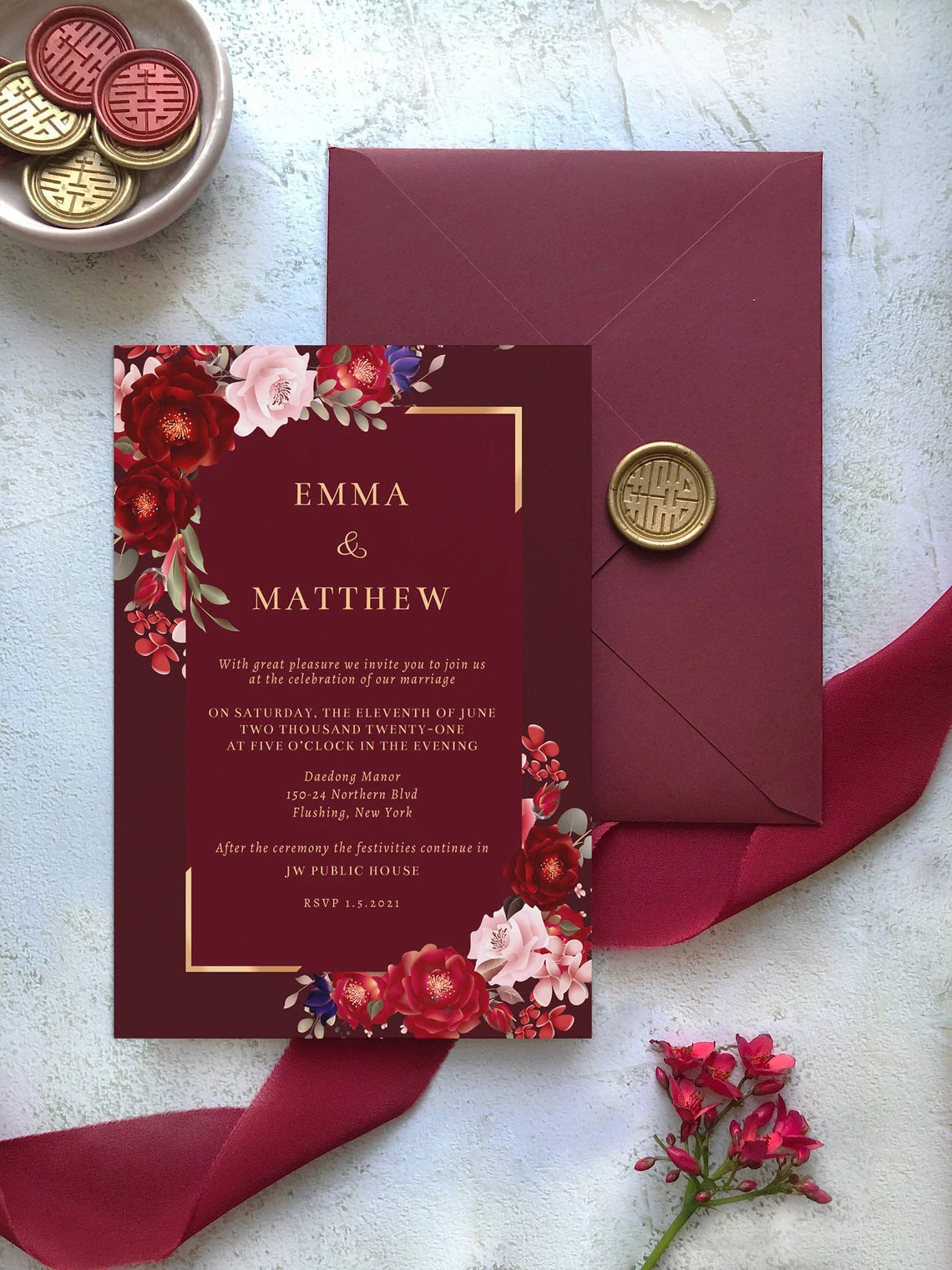 Emma Wedding Invitation Suite