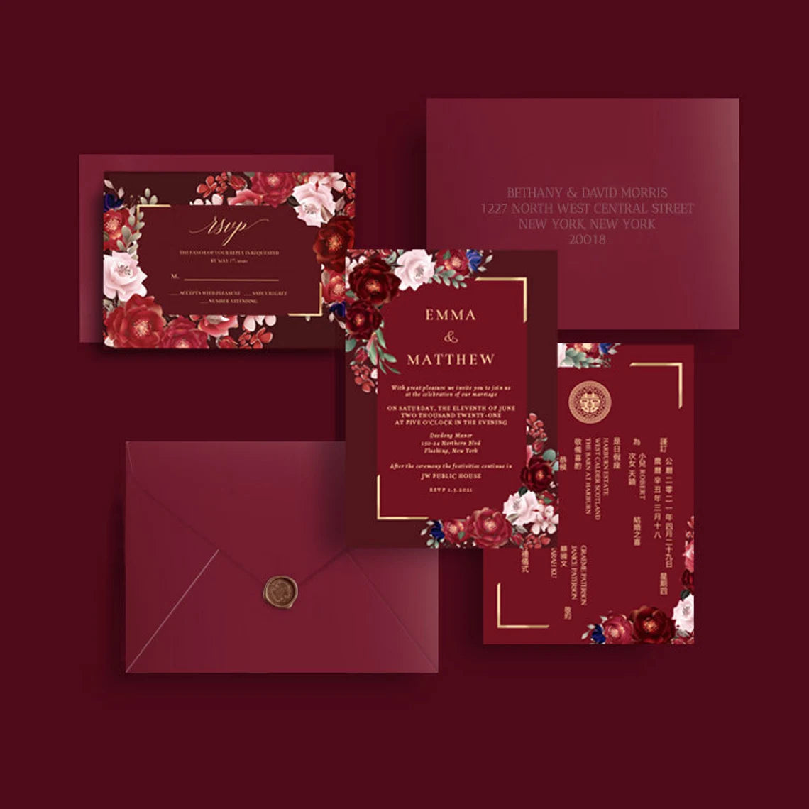 Emma Wedding Invitation Suite