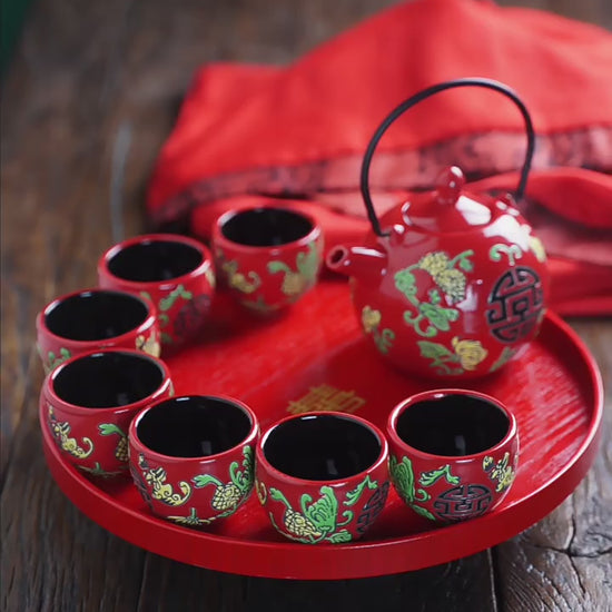 Chinese Wedding Tea Ceremony Tea Pot Set